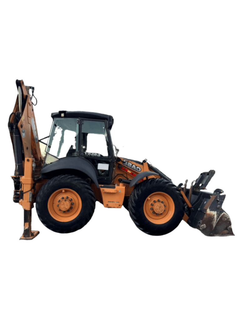 Koparko-ładowarka Case dostępna w ofercie wynajmu maszyn budowlanych firmy Walenda Usługi Sprzętowe w Suwałkach, idealna do prac ziemnych i budowlanych.